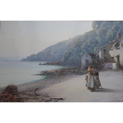 651 - JOHN WHITE (1851-1933) EARLY EVENING, CAWSAND, PLYMOUTH Signed, titled verso, watercolour and bodyco... 