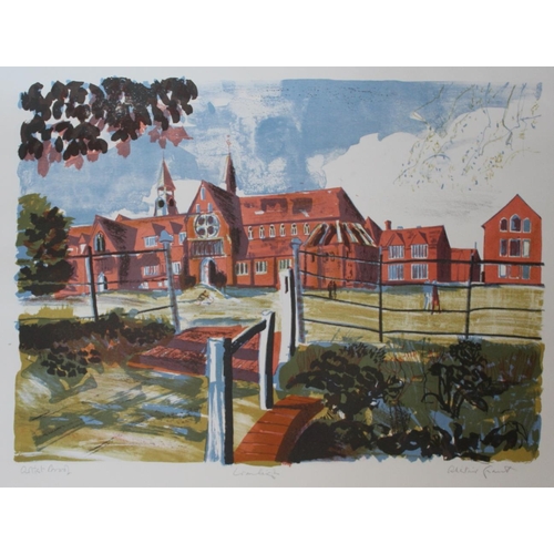 756 - ALISTAIR GRANT (1925-1997) CRANLEIGH Colour lithograph, eighteen copies, seventeen signed and title... 