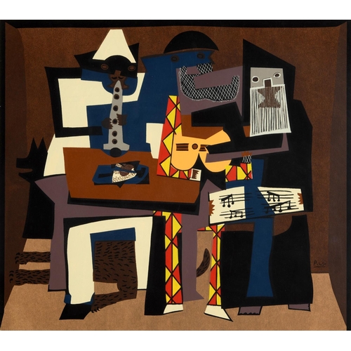 758 - AFTER PABLO PICASSO (1881-1973) LES MUSICIENS Pochoir, after the original oil painting (1930) 42.5 ... 