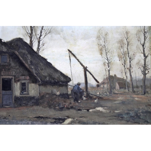 746 - ADRIANUS JOHANNES (ARIE) ZWART (1903-1981) LOGGING IN THE WOODS; A DUTCH HOMESTEAD A pair, both sig... 