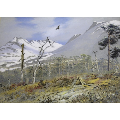 782 - GEORGE EDWARD LODGE (1860-1954) TODAL, NORWAY Signed, watercolour and gouache 35 x 49cm. ++ Good co... 