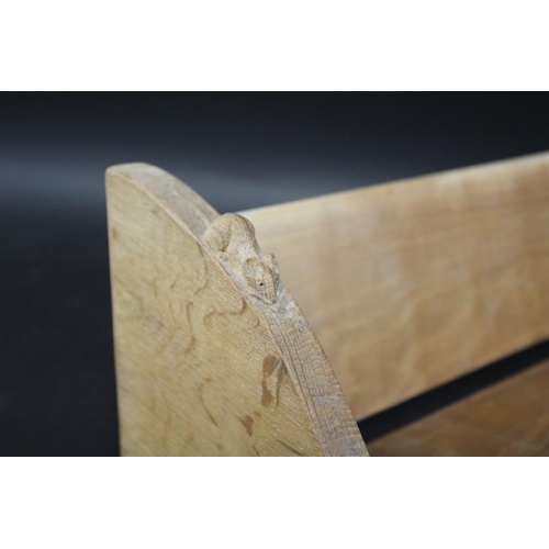 873 - ROBERT THOMPSON OF KILBURN - MOUSEMAN BOOK TROUGH an oak book trough, with carved mouse on one end. ... 