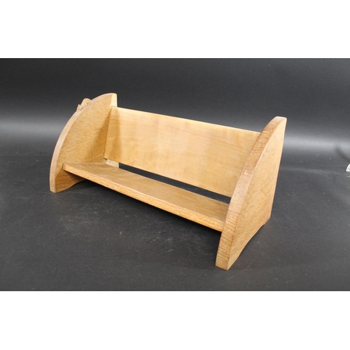 873 - ROBERT THOMPSON OF KILBURN - MOUSEMAN BOOK TROUGH an oak book trough, with carved mouse on one end. ... 