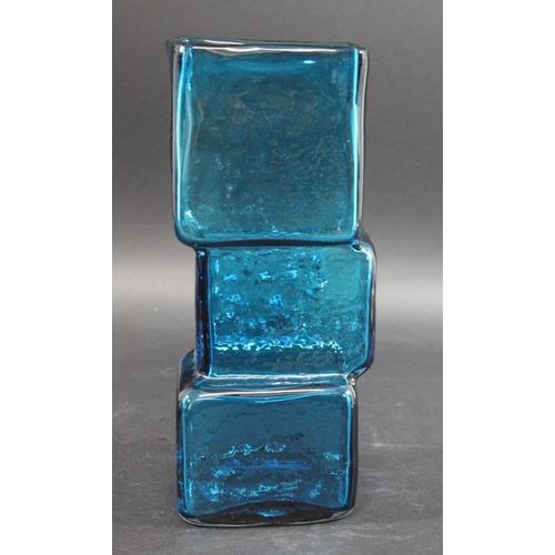 880 - WHITEFRIARS - LARGE DRUNKEN BRICKLAYER VASE a large textured glass vase designed by Geoffrey Baxter,... 