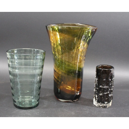 885 - WHITEFRIARS VASES including a small textured vase in the Cinnamon colourway (16cms high), also with ... 