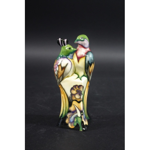 889 - RARE MOORCROFT BIRD SCULPTURE an unusual bird sculpture Fleur de luce, designed by Emma Bossons. Mar... 