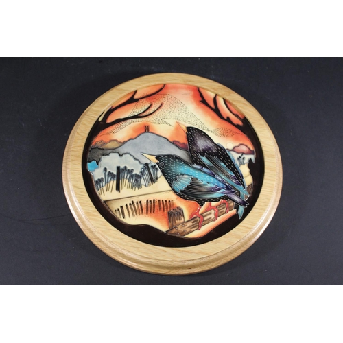 891 - LARGE MOORCROFT TRIAL PLAQUE - STARLING a large trial plaque in the Starling design, the plaque moun... 