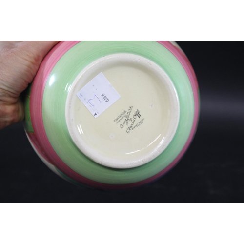 904 - CLARICE CLIFF BIZARRE BOWL a bowl in the Melon design, with a blue painted rim and inside rim. Marke... 