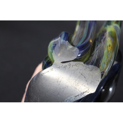 916 - MDINA GLASS 'KNOT' - MICHAEL HARRIS, 1969 a Mdina glass 'knot' sculpture with various colours, chip ... 