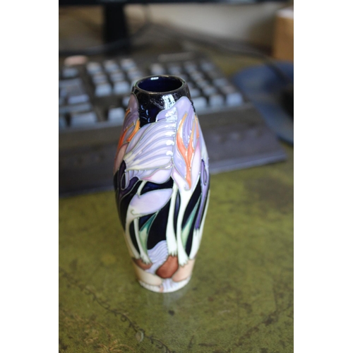 896 - MOORCROFT VASES - WILLIAM MORRIS including a small vase in the Coal Tits design, produced for the Mo... 