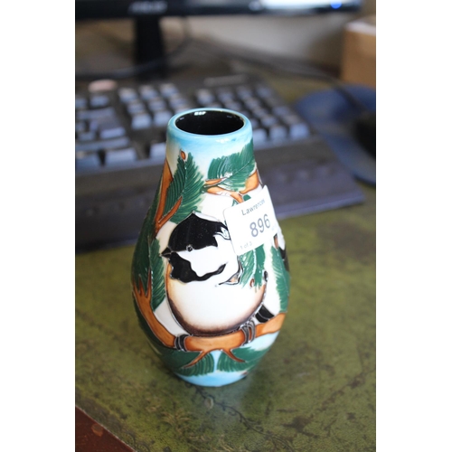 896 - MOORCROFT VASES - WILLIAM MORRIS including a small vase in the Coal Tits design, produced for the Mo... 