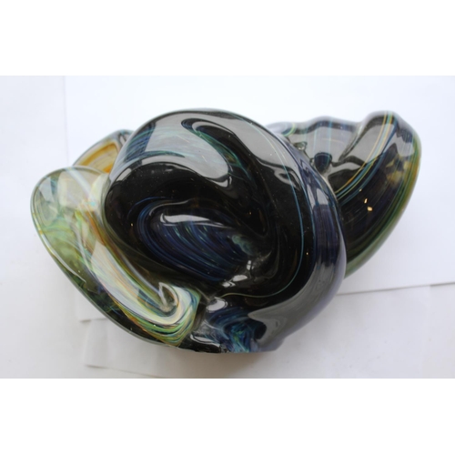 916 - MDINA GLASS 'KNOT' - MICHAEL HARRIS, 1969 a Mdina glass 'knot' sculpture with various colours, chip ... 