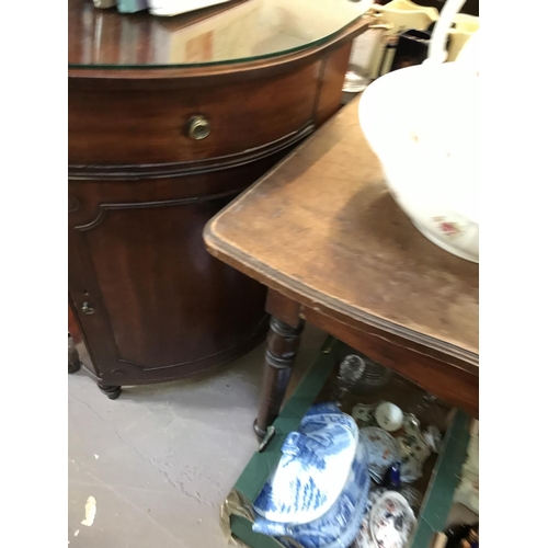 235 - 19thC Mahogany and Brass Mounted Drinks Cupboard, H91cm