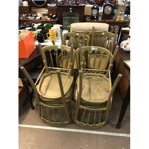 352 - Eight Painted Gold Chairs