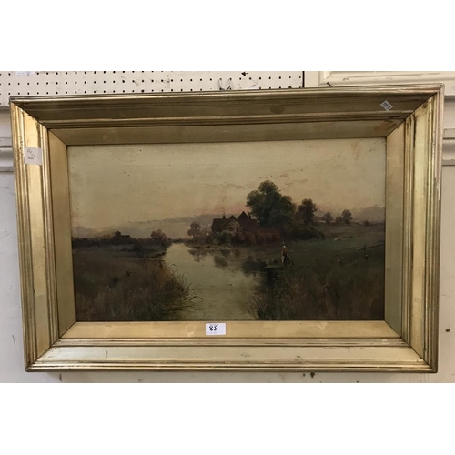 85 - A Lee, Summer River Landscapes, Signed and Dated 1908, Oil on Canvas