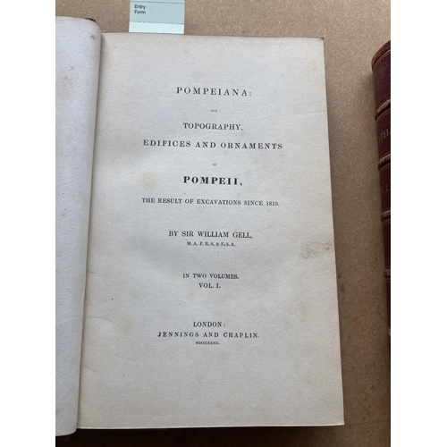 10 - Gell, Sir William. Pompeiana: the Topography, Edifices and Ornaments of Pompeii, 2 volumes, first ed... 