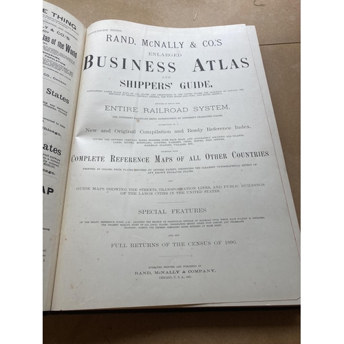 100 - Rand, McNally and Co. Enlarged Business Atlas and Shippers' Guide, 106 coloured maps, many double-pa... 