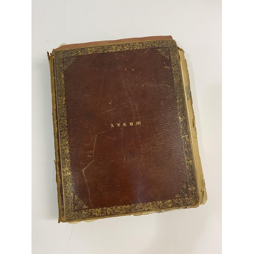 108 - Scrap Album. An early nineteenth century album of scraps and cuttings, c. 1830, mostly portraits, bu... 