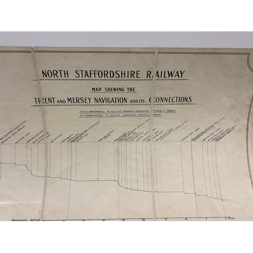 109 - Barnwell, F. A. L. North Staffordshire Railway, Map showing the Trent and Mersey Navigation and Its ... 