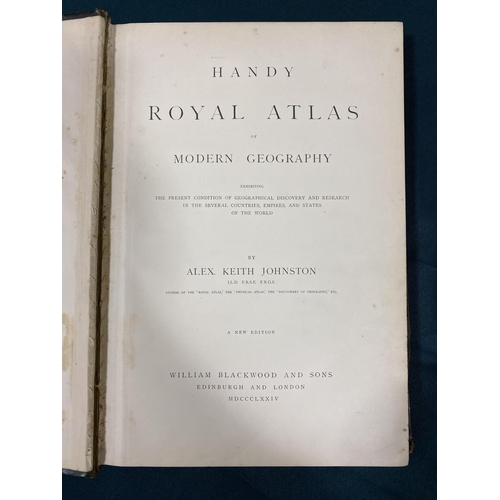 110 - Johnston, Alexander Keith. Handy Royal Atlas of Modern Geography, new edition, 45 double-page maps c... 