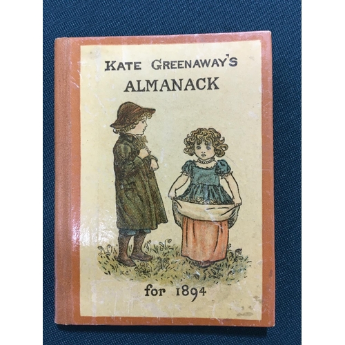 26 - Greenaway, Kate. Almanack for 1894, first edition, coloured illustrations, publisher's cloth-backed ... 