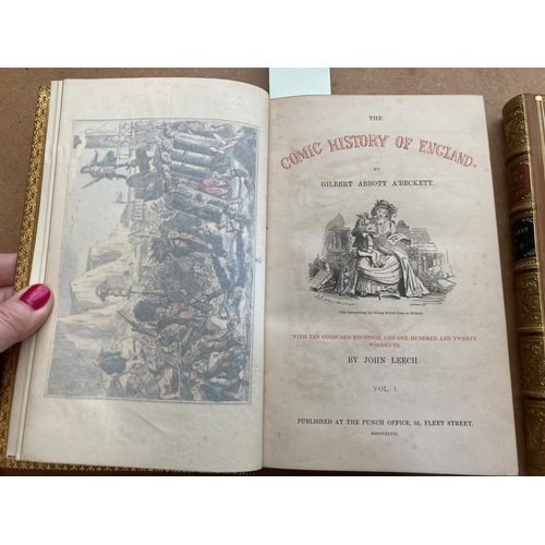 36 - A'Beckett, Gilbert Thomas. The Comic History of England, 2 volumes, first edition, 20 hand-coloured ... 