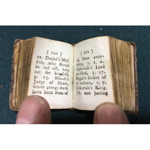 37 - Miniature Book. The Bible in Miniature, engraved title to New Testament, 1 [of 14] wood-engraved pla... 