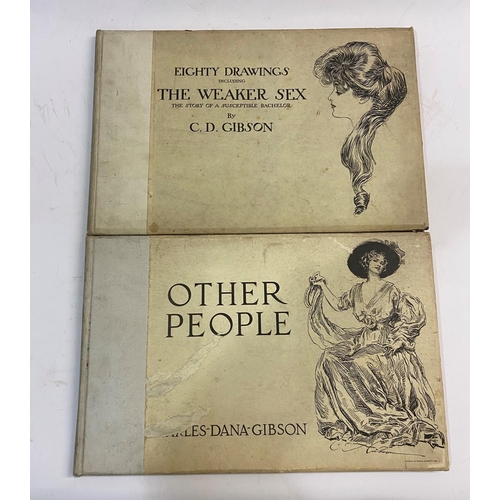 42 - Gibson, Charles Dana. Drawings, London: John Lane, 1900; Americans, London: John Lane, 1900; A Widow... 