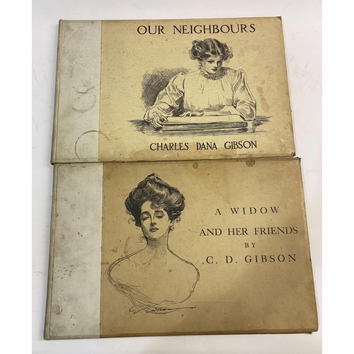 42 - Gibson, Charles Dana. Drawings, London: John Lane, 1900; Americans, London: John Lane, 1900; A Widow... 