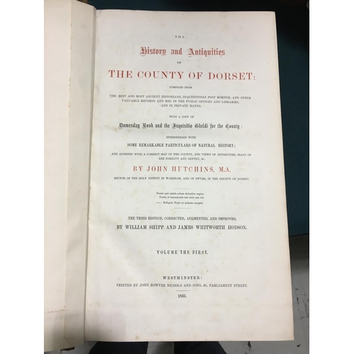 46 - Hutchins, John. The History and Antiquities of the County of Dorset, 4 volumes, third edition, 124 e... 