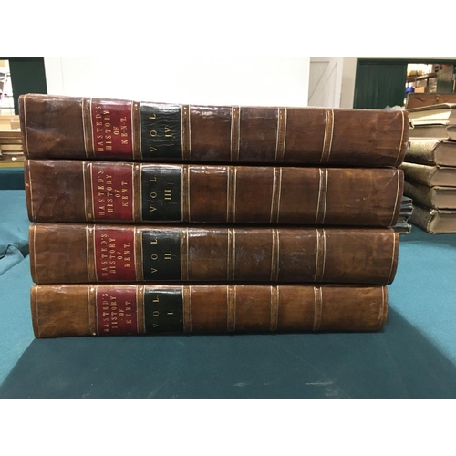 49 - Hasted, Edward. The History and Topographical Survey of the County of Kent, 4 volumes, first edition... 