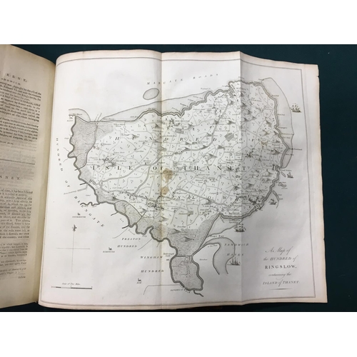 49 - Hasted, Edward. The History and Topographical Survey of the County of Kent, 4 volumes, first edition... 