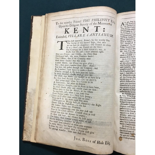 50 - Philipott, Thomas. Villare Cantianum: or Kent Surveyed and Illustrated, first edition, large folding... 