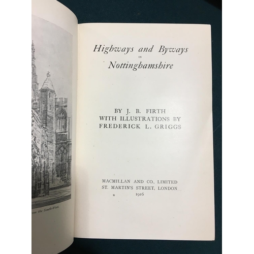 54 - Highways and Byways Series. Nottinghamshire, 1916; Galloway and Carrick, 1916; Wiltshire, 1917; Nort... 