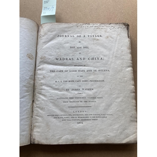 68 - Wathen, James. Journal of a Voyage in 1811 and 1812, to Madras and China, first edition, 23 [of 24] ... 