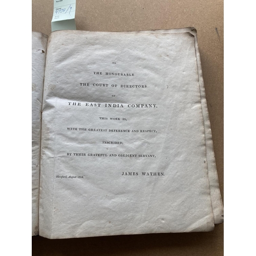 68 - Wathen, James. Journal of a Voyage in 1811 and 1812, to Madras and China, first edition, 23 [of 24] ... 