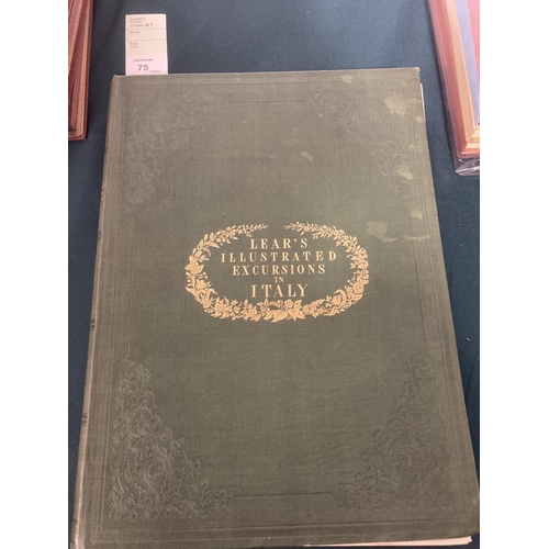 71 - Lear, Edward. Illustrated Excursions in Italy, 2 volumes, first edition, half-titles, 55 tinted lith... 