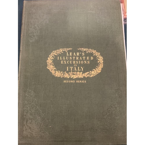 71 - Lear, Edward. Illustrated Excursions in Italy, 2 volumes, first edition, half-titles, 55 tinted lith... 