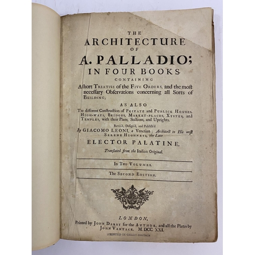 9 - Palladio, Andrea. The Architecture of A. Palladio; In Four Books... translated by Giacomo Leoni, 4 p... 