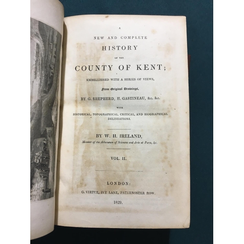 67 - Ireland, William Henry. England's Topographer: A New and Complete History of the County of Kent, 4 v... 