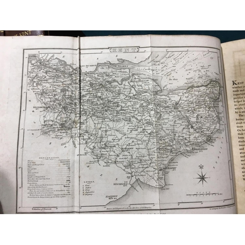 67 - Ireland, William Henry. England's Topographer: A New and Complete History of the County of Kent, 4 v... 