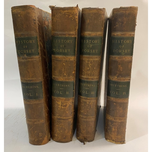 57 - Hutchins, John. The History and Antiquities of the County of Dorset, 4 volumes, third edition, 124 e... 