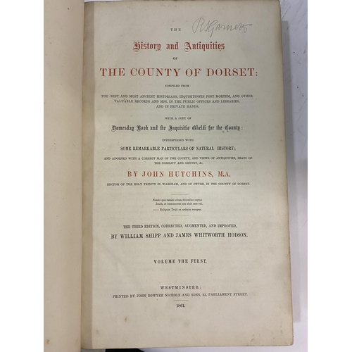 57 - Hutchins, John. The History and Antiquities of the County of Dorset, 4 volumes, third edition, 124 e... 