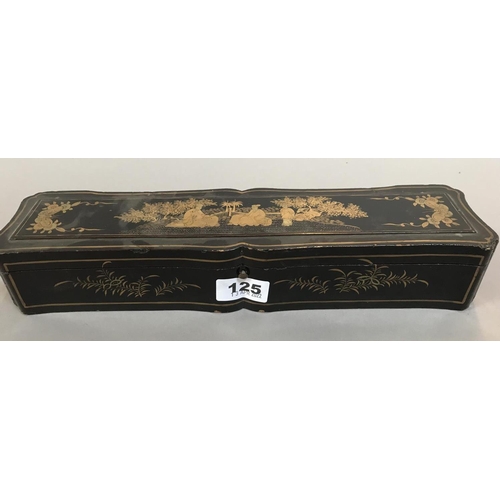 125 - Cased Fan - In fitted Lacquer Box