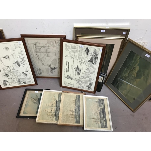 132 - Quantity of Marine Prints and other subjects etc