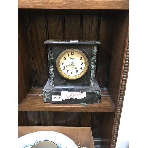 201 - Coopers of Stortford Marble Mantle Clock