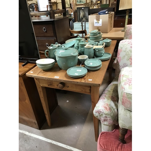 215 - Modern Oak Table with Single Drawer