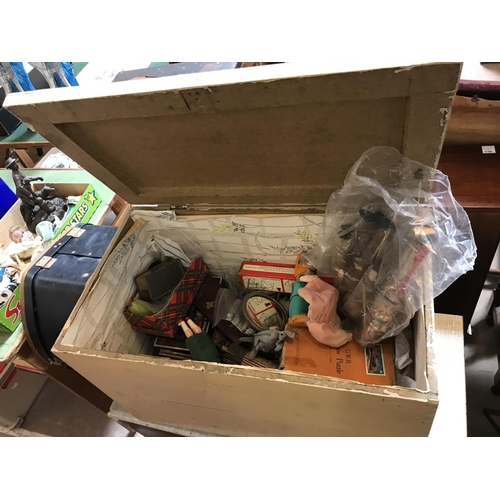 234 - Two Trunks with Contents, Various Postcards, Toys etc