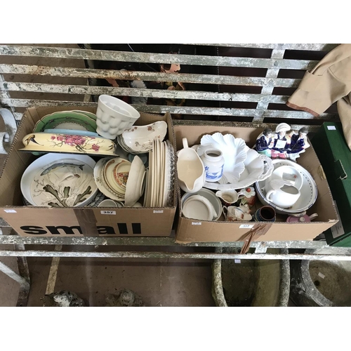 357 - Two Boxes of Assorted China, Dinner Plates etc