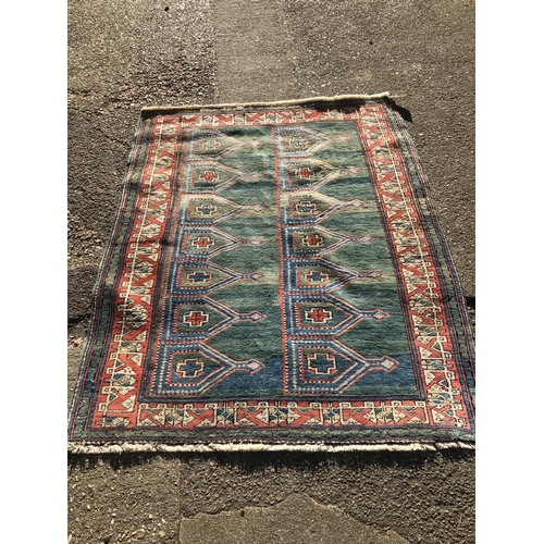 509 - Antique Decorative Rug, 86cm x 49cm